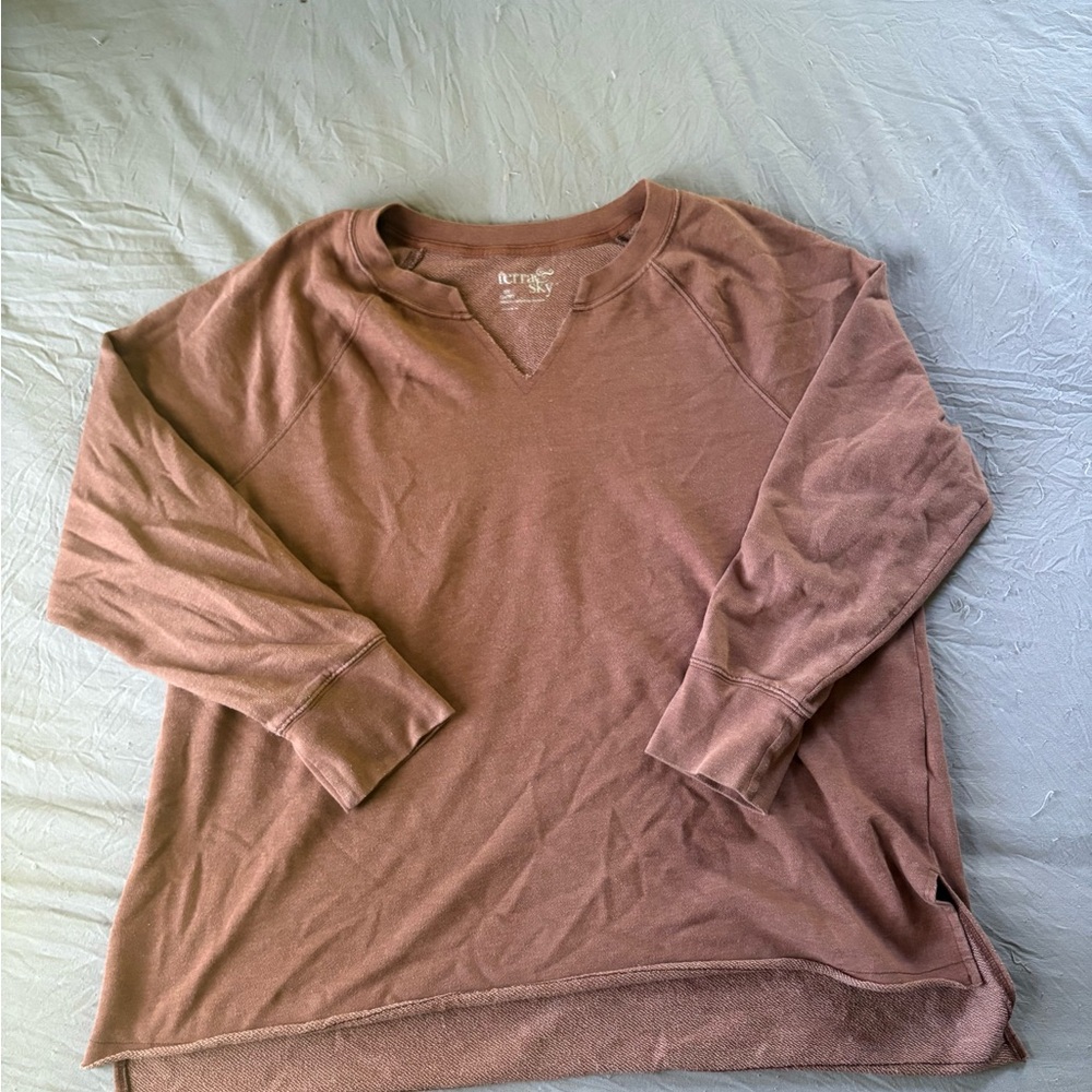 Comfy Chocolate Orange Knit Top